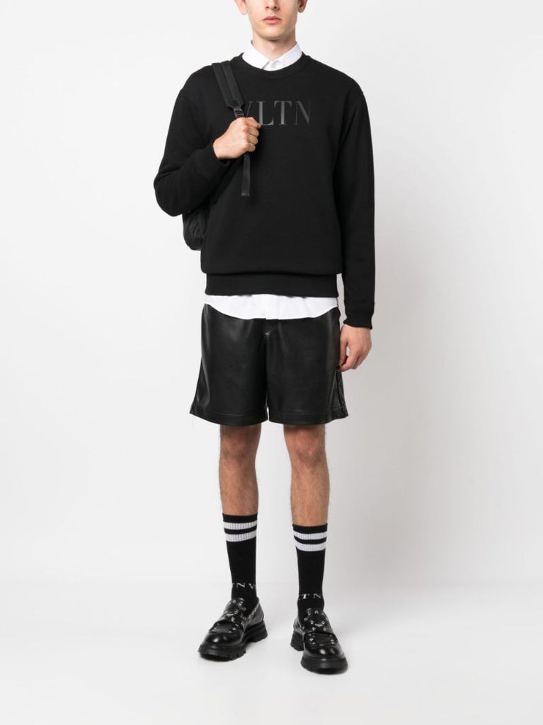 Black Vltn Logo-print Sweatshirt