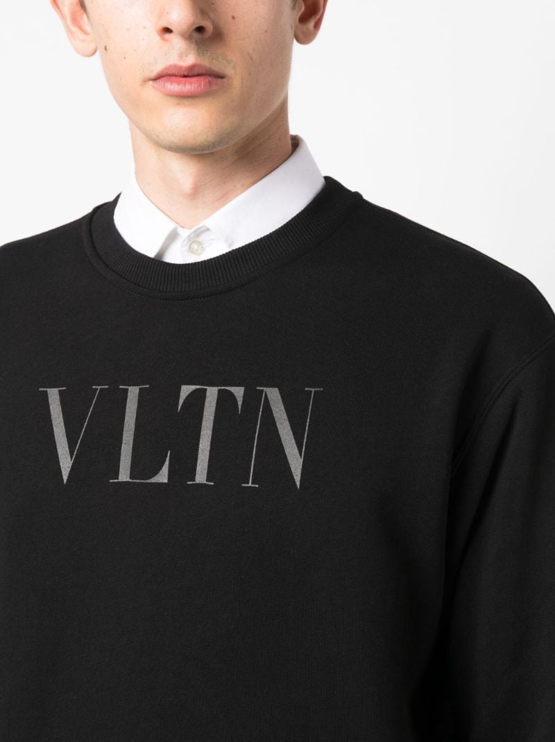 Black Vltn Logo-print Sweatshirt