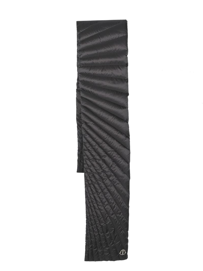 X Moncler Black Radiance Quilted Scarf