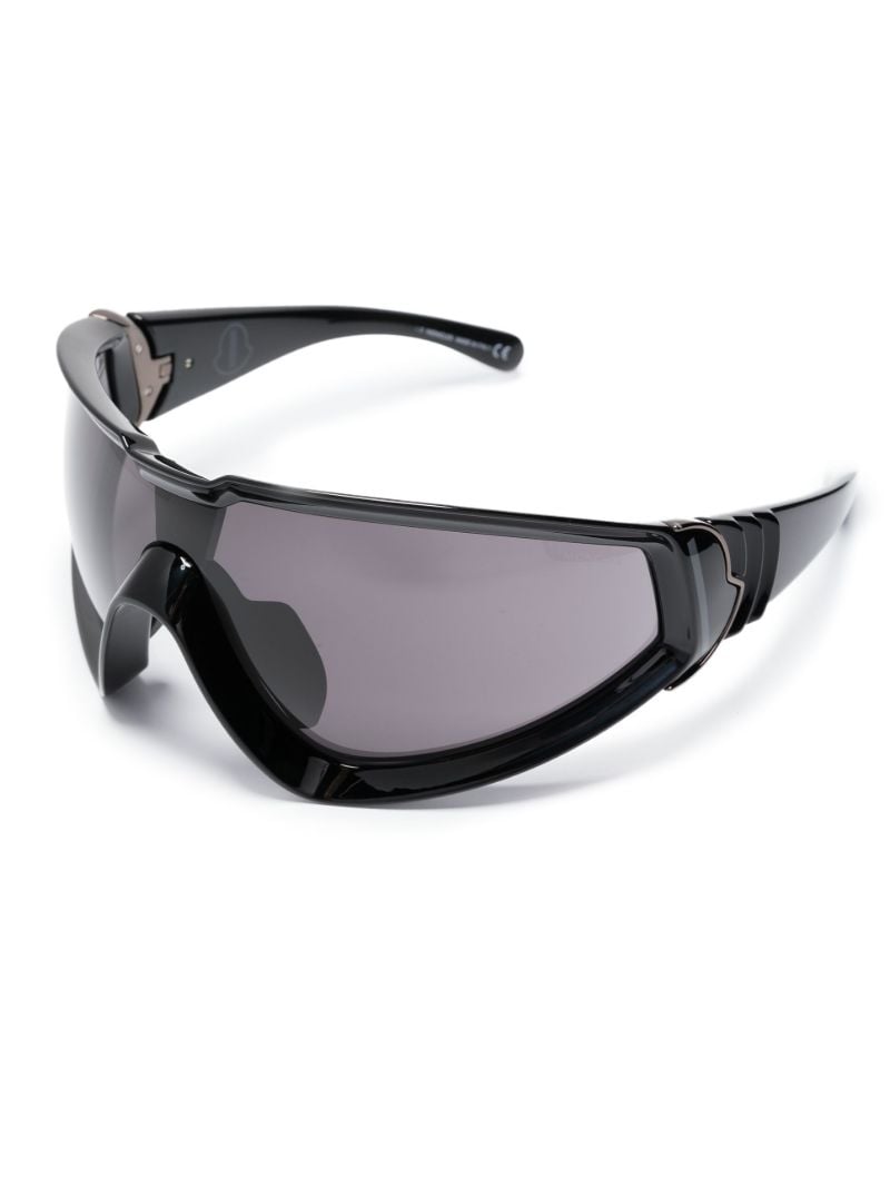 Black Wrapid Tinted Visor Sunglasses