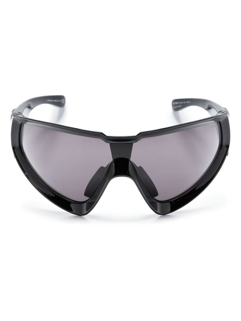 Black Wrapid Tinted Visor Sunglasses