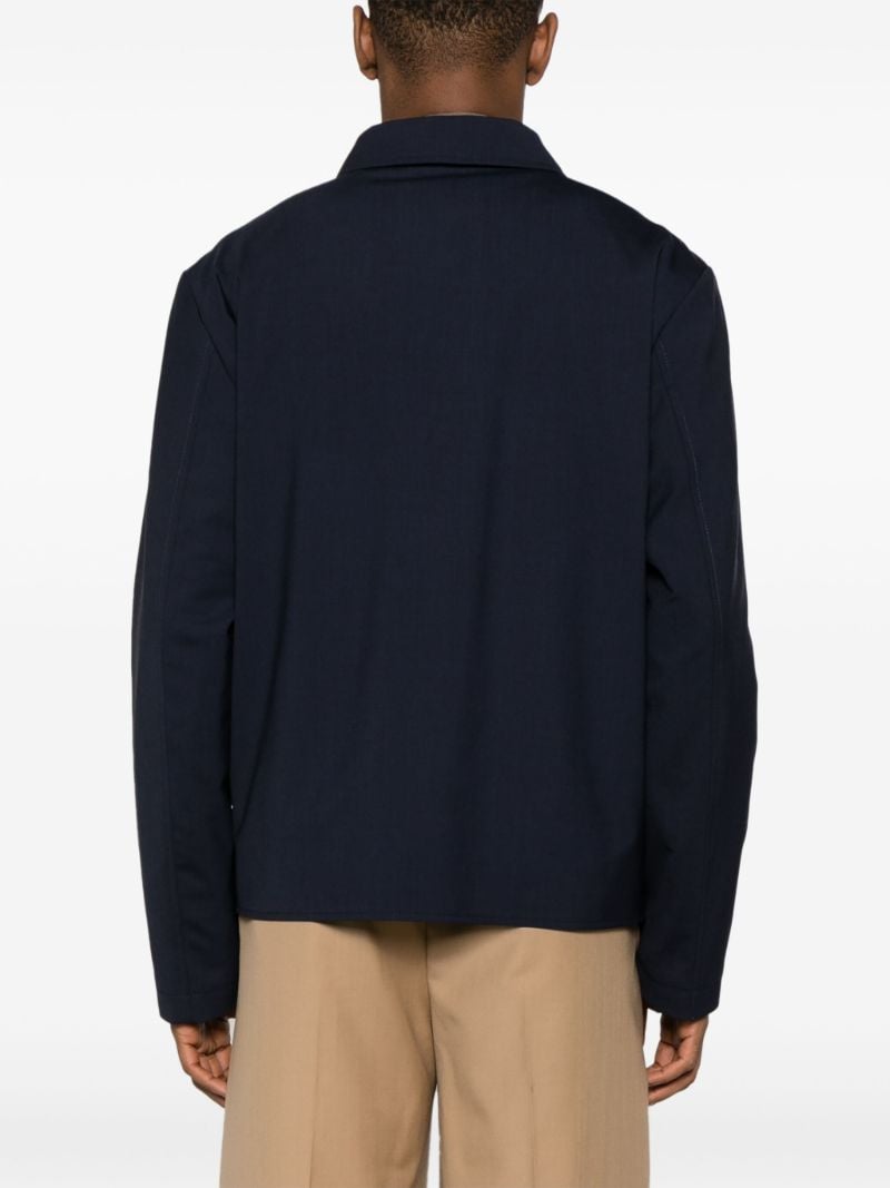 Blue Hanry Wing Zip-up Shirt Jacket