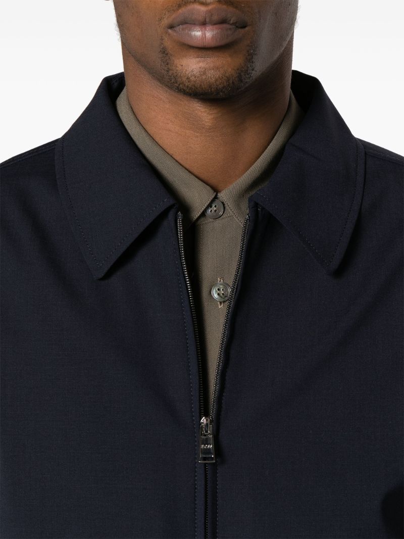 Blue Hanry Wing Zip-up Shirt Jacket