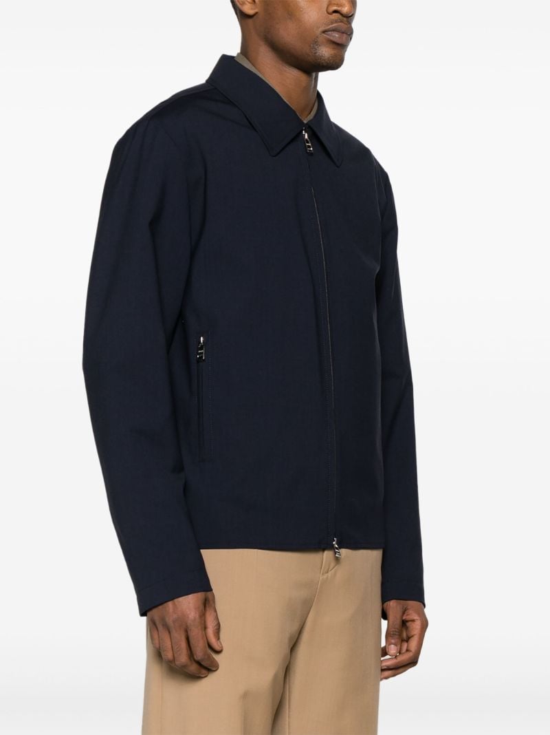 Blue Hanry Wing Zip-up Shirt Jacket