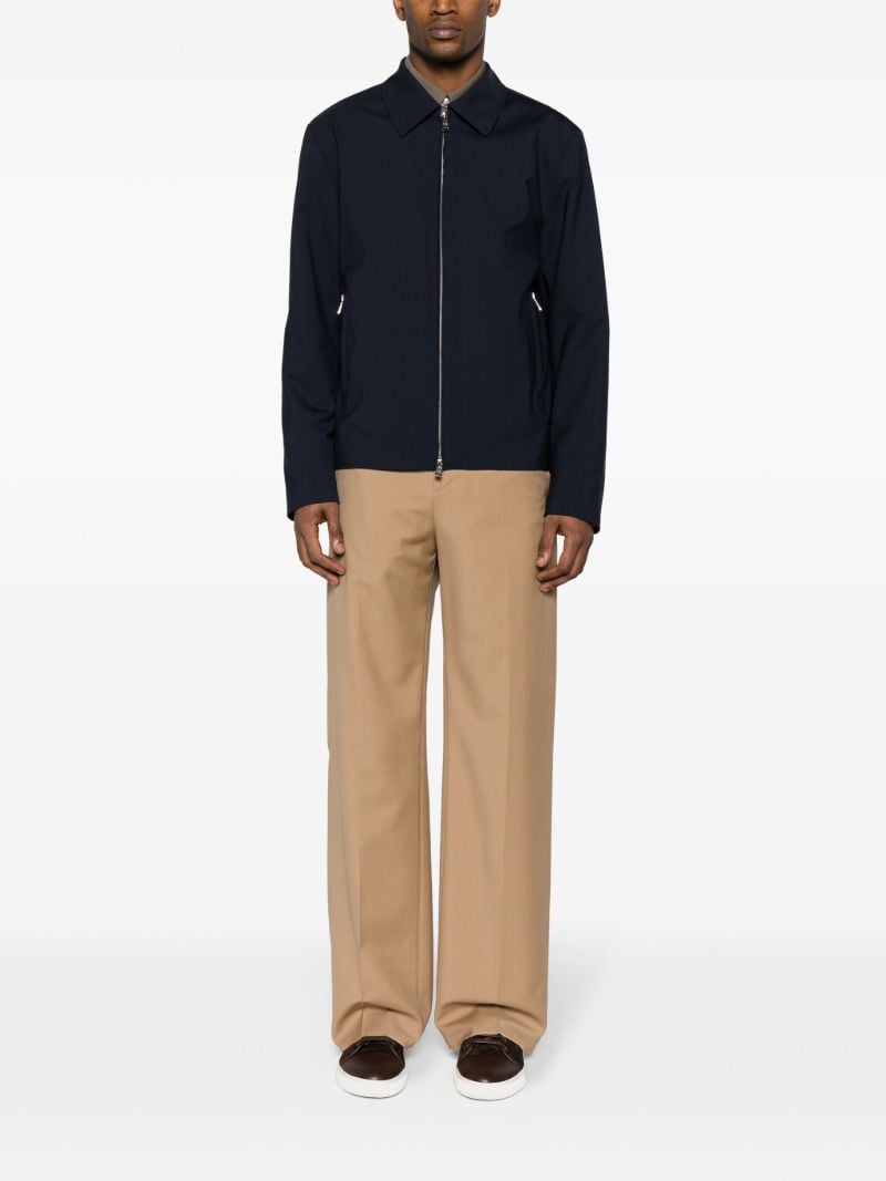 Blue Hanry Wing Zip-up Shirt Jacket