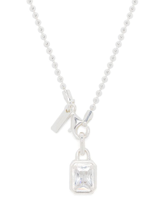 Sterling Silver Mini Solitaire Crystal Necklace