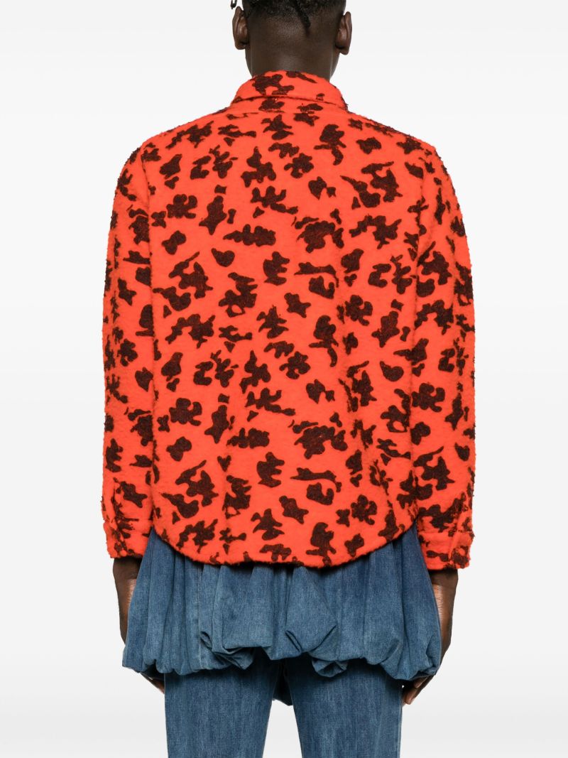 Orange Graphic-print Long-sleeve Shirt