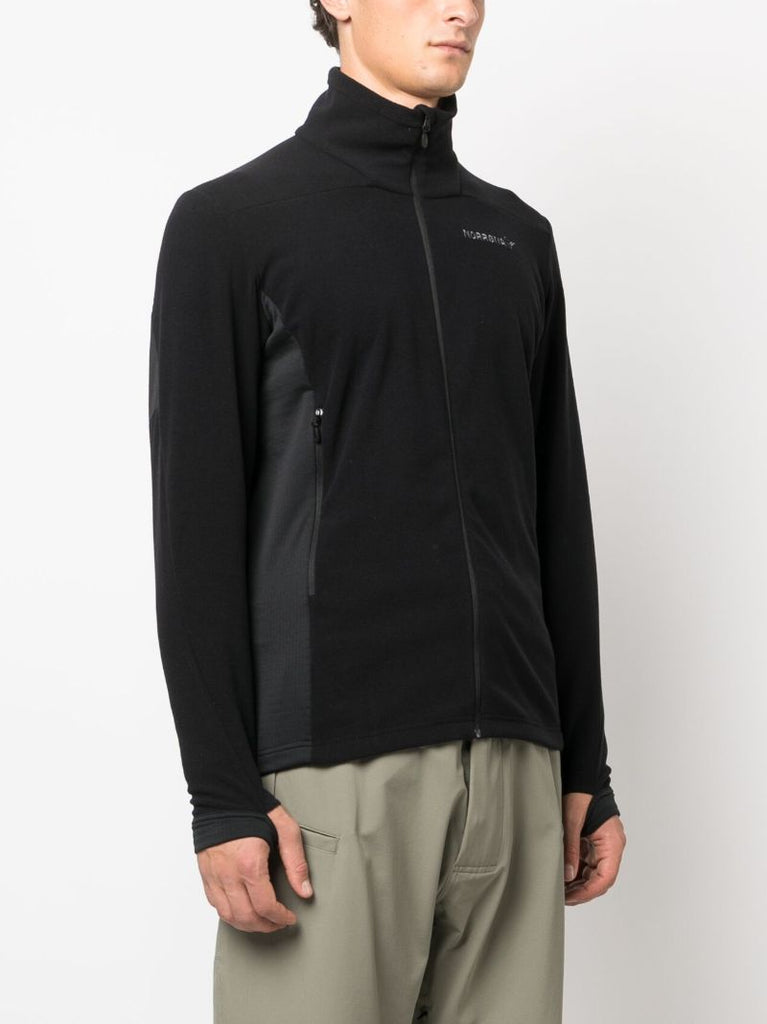 Black Falketind Zip-front Fleece Jacket