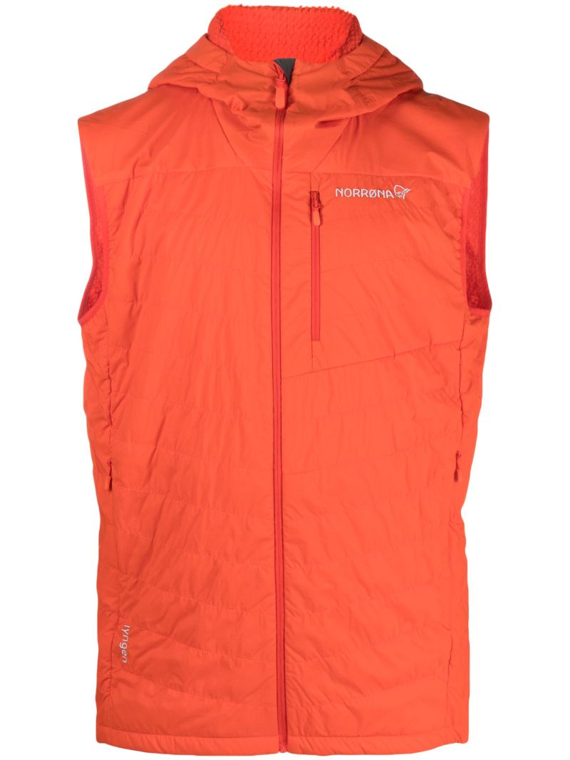 Red Lyngen Alpha 90 Hooded Gilet