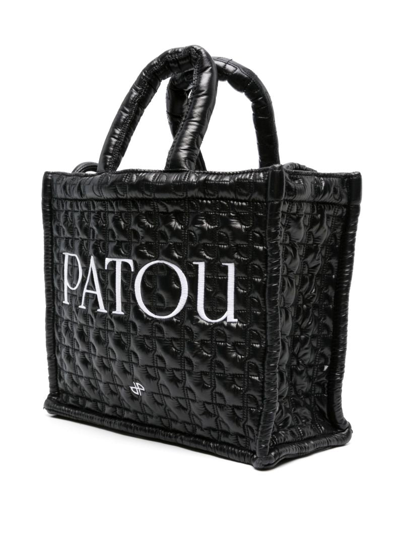 Black Small Patou Quilted Tote Bag