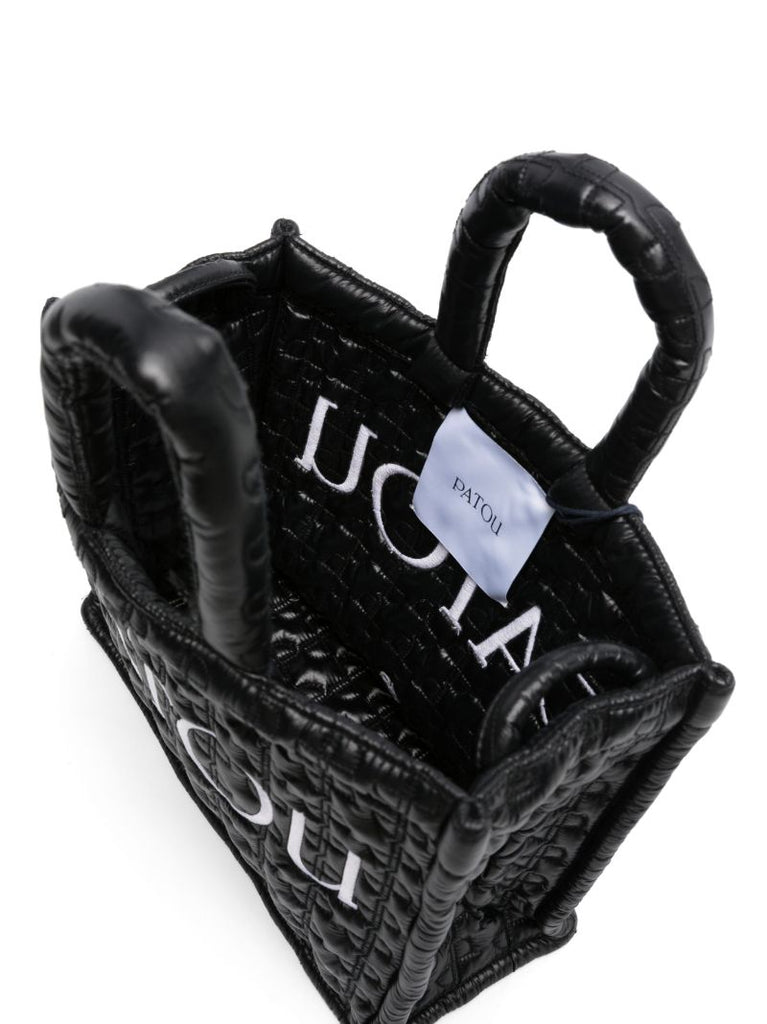 Black Small Patou Quilted Tote Bag