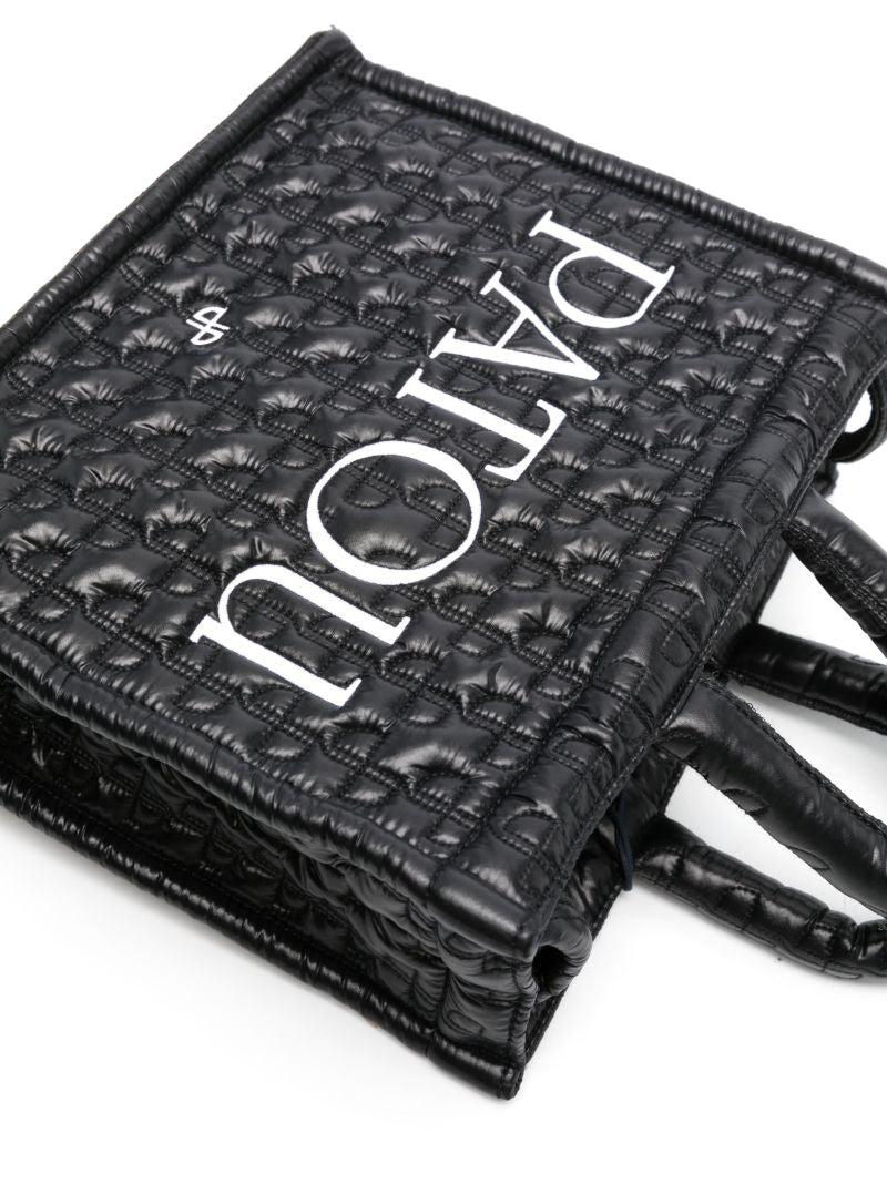 Black Small Patou Quilted Tote Bag