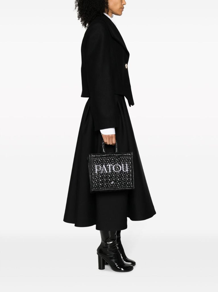 Black Small Patou Quilted Tote Bag