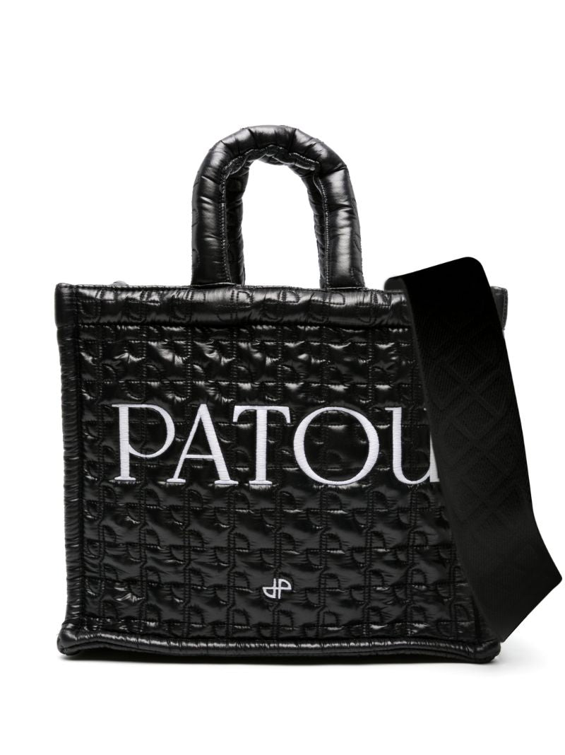 Black Small Patou Quilted Tote Bag