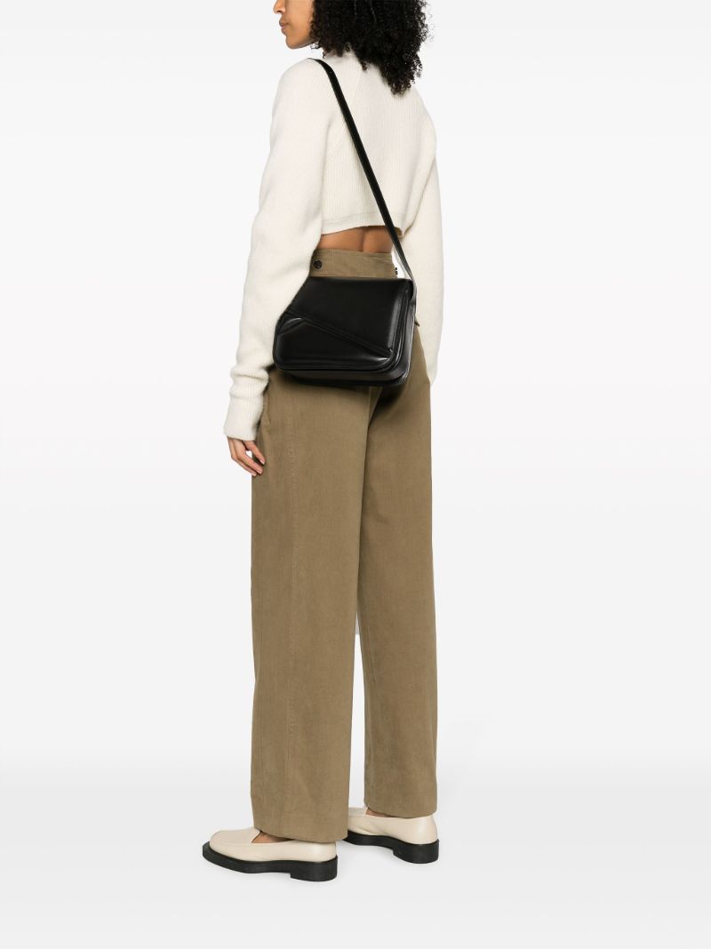 Black Oscar Leather Cross Body Bag