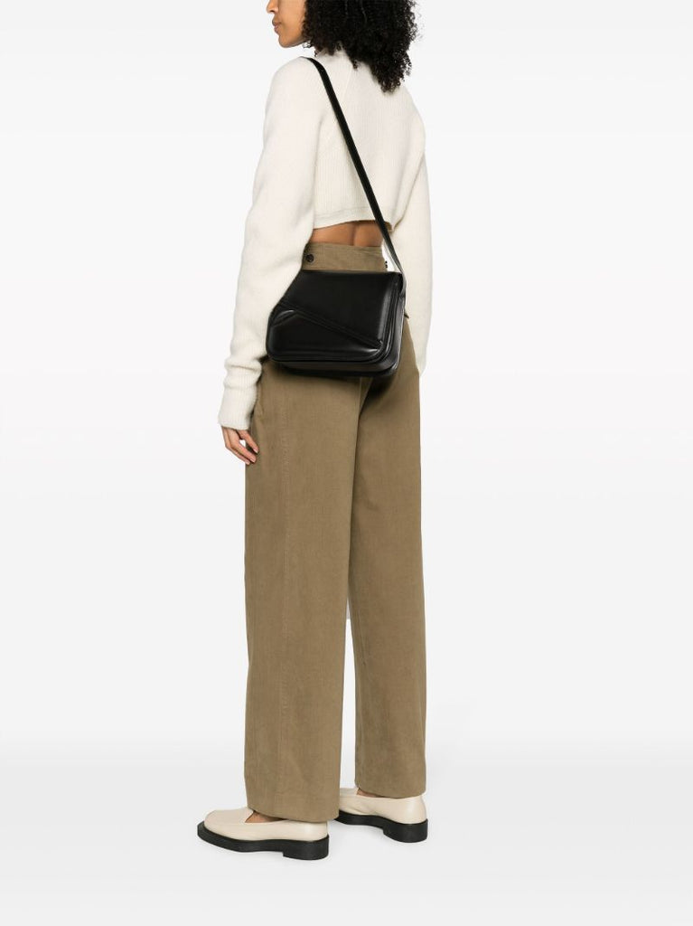 Black Oscar Leather Cross Body Bag
