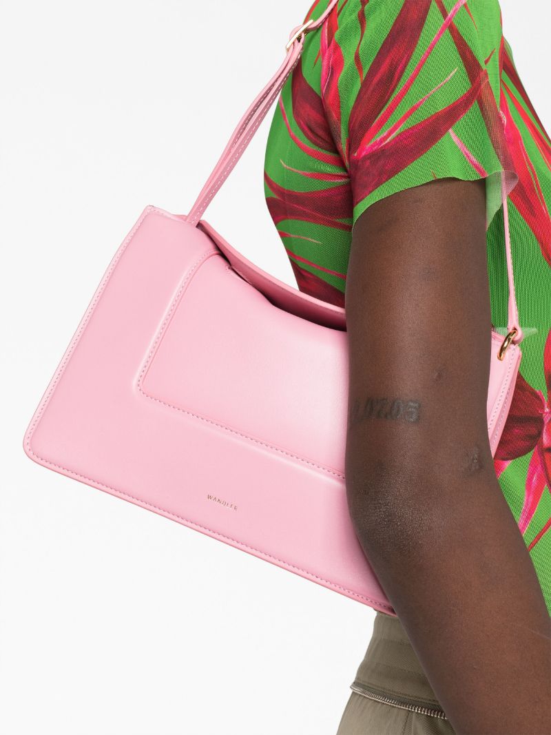 Pink Penelope Leather Cross Body Bag
