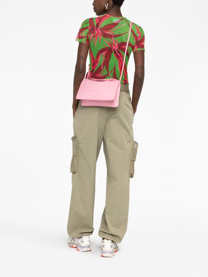 Pink Penelope Leather Cross Body Bag