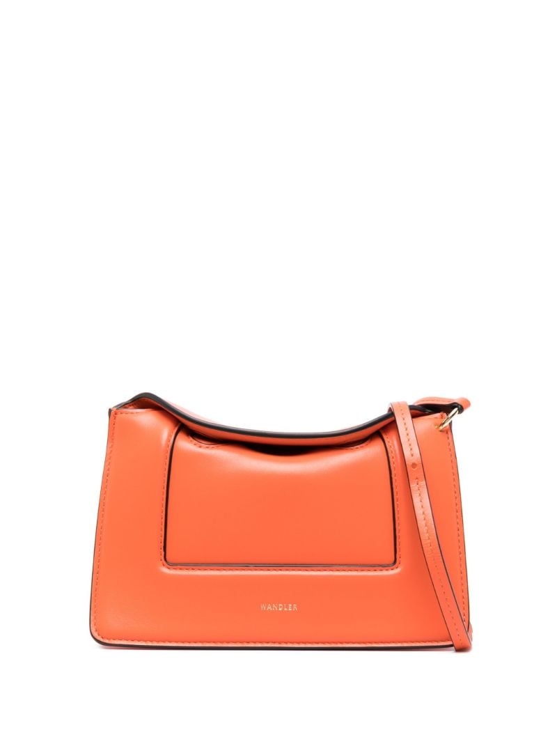 Orange Penelope Micro Leather Cross Body Bag