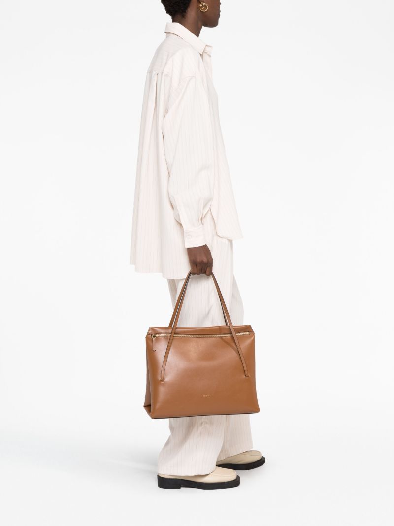 Brown Jo Medium Leather Tote Bag