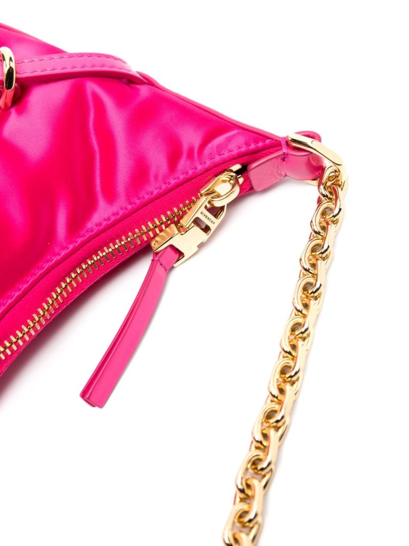 Pink Voyou Party Satin Shoulder Bag