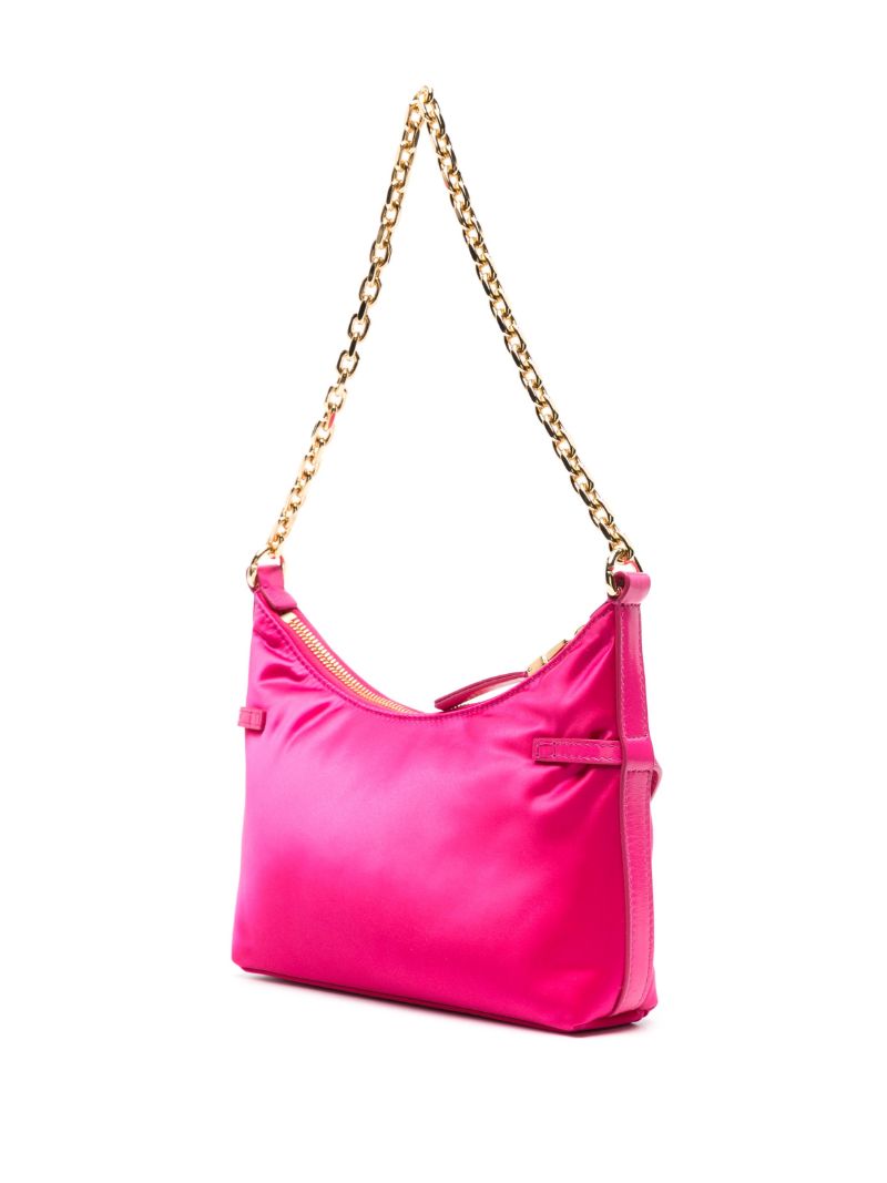 Pink Voyou Party Satin Shoulder Bag
