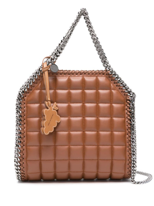 Brown Falabella Mini Quilted Tote Bag