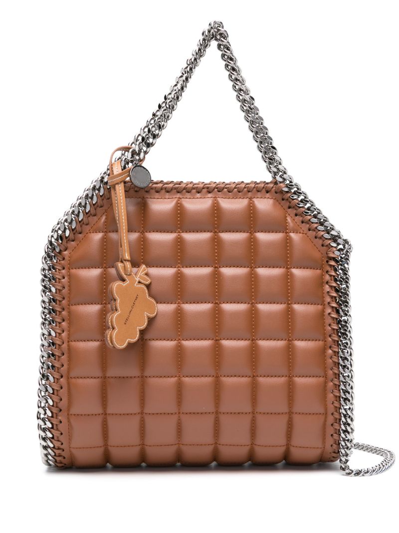 Brown Falabella Mini Quilted Tote Bag
