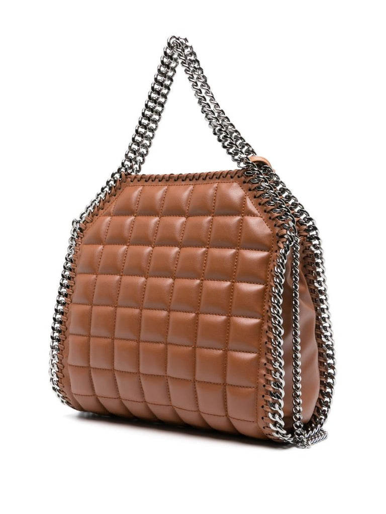 Brown Falabella Mini Quilted Tote Bag