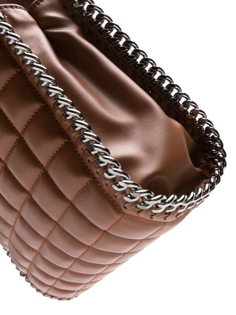 Brown Falabella Mini Quilted Tote Bag