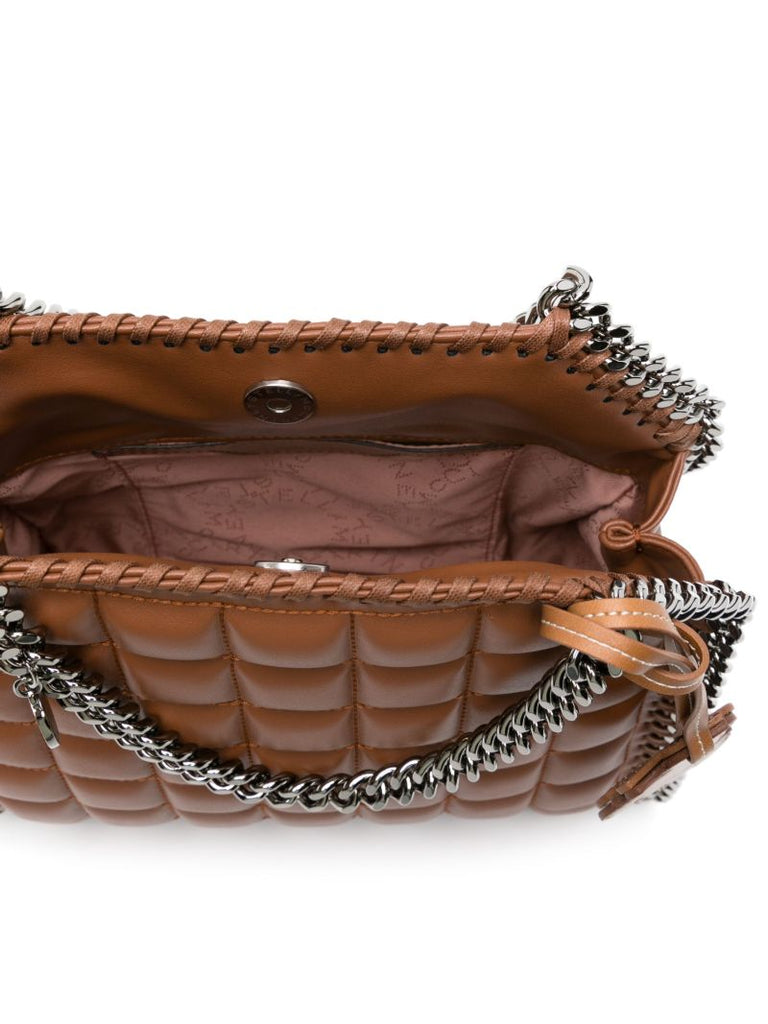 Brown Falabella Mini Quilted Tote Bag