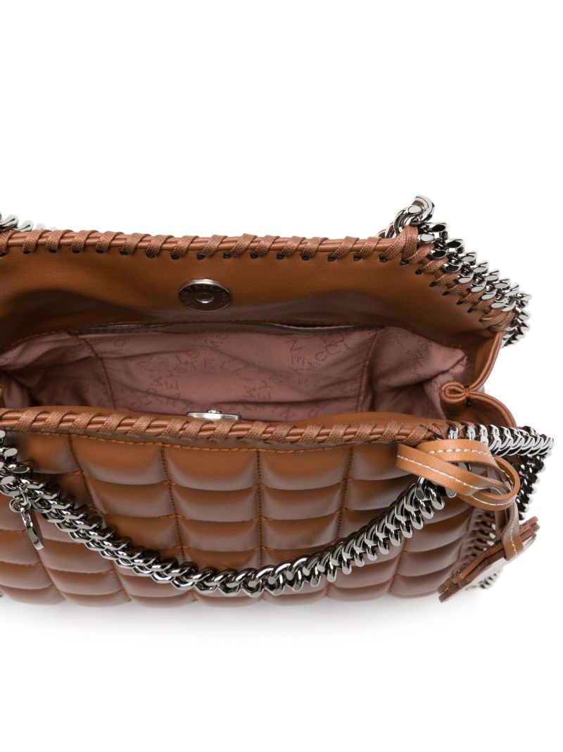 Brown Falabella Mini Quilted Tote Bag