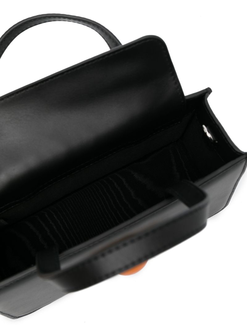 Black Egg Small Leather Top-handle Bag