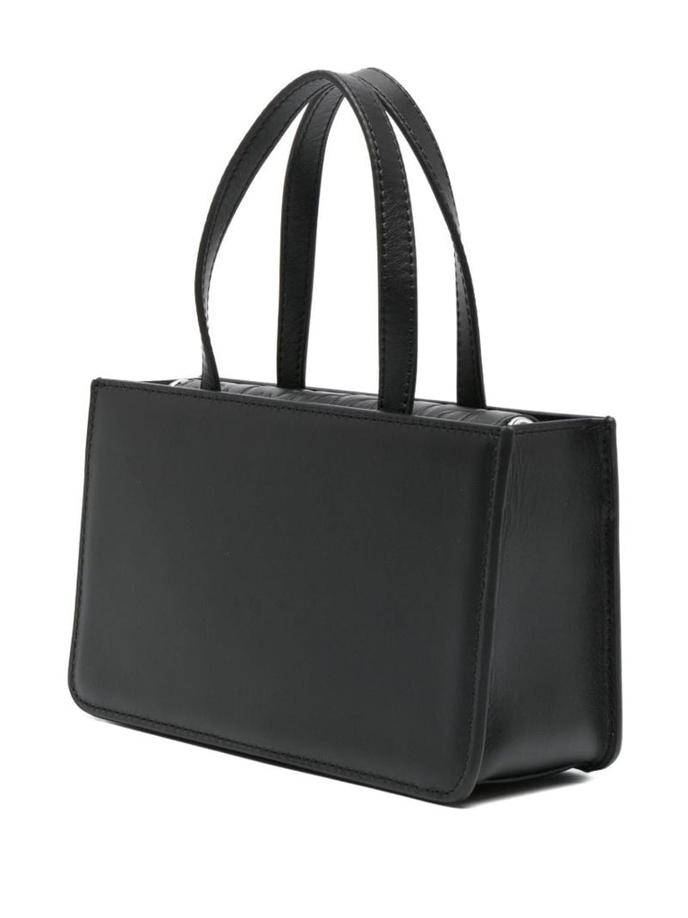 Black Egg Small Leather Top-handle Bag