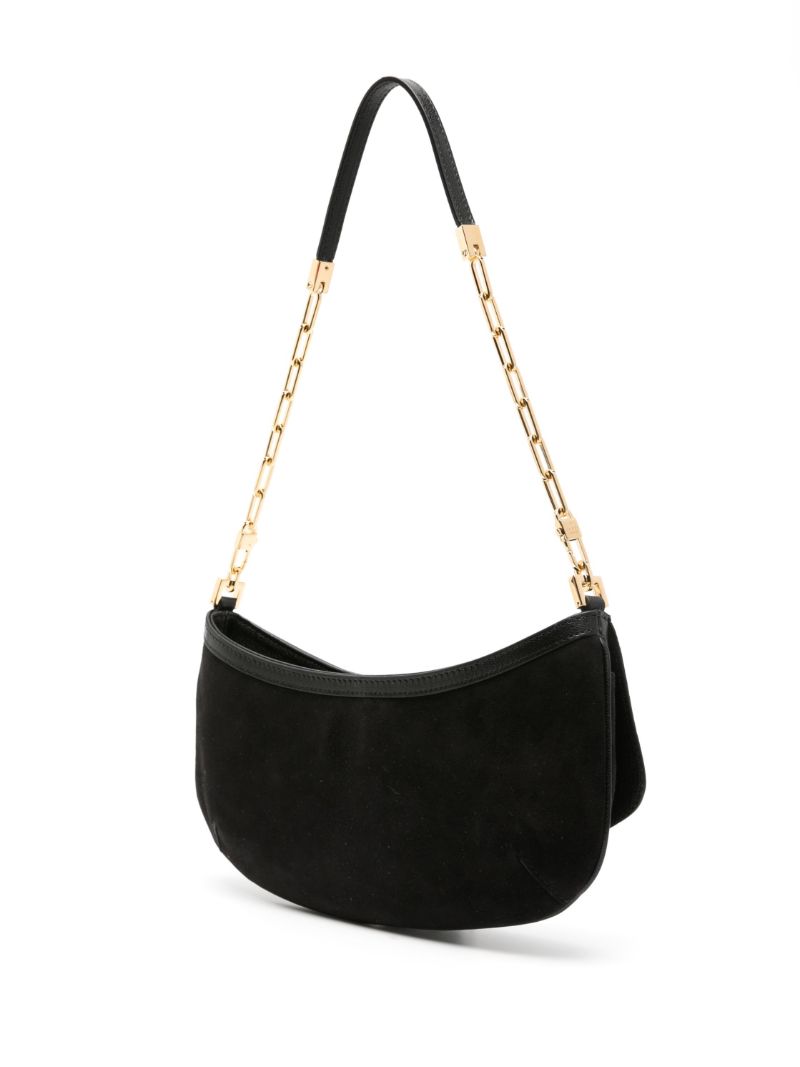 Black Tiger Head Small Suede Shoulder Bag
