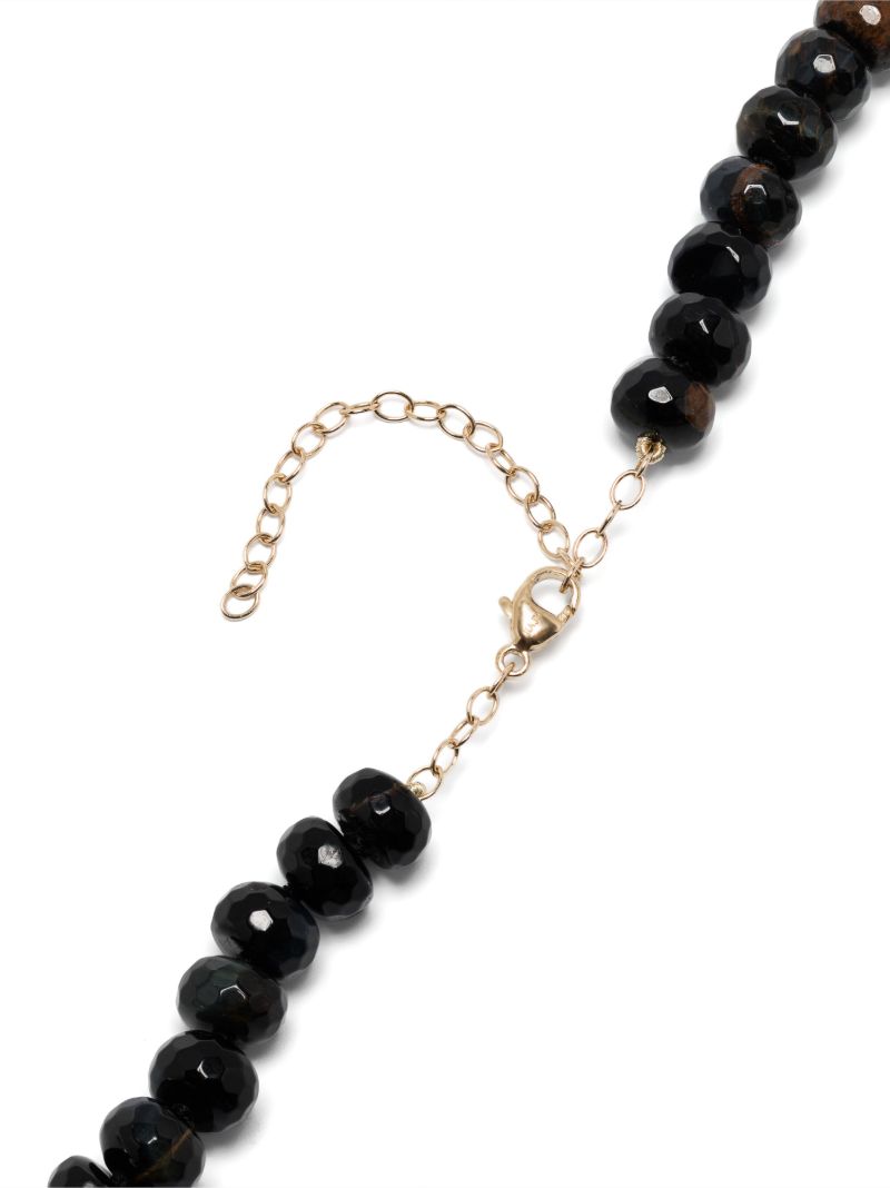 14k Yellow Gold Arizona Tiger's Eye and Quartz Necklace