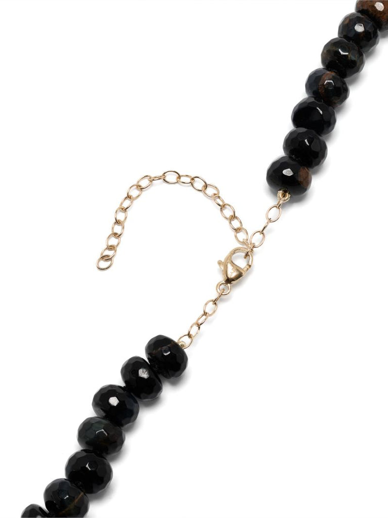 14k Yellow Gold Arizona Tiger's Eye and Quartz Necklace