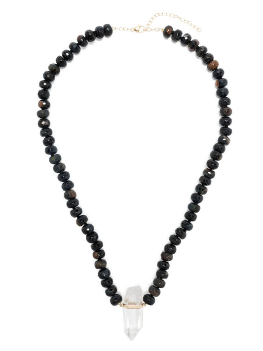 14k Yellow Gold Arizona Tiger's Eye and Quartz Necklace
