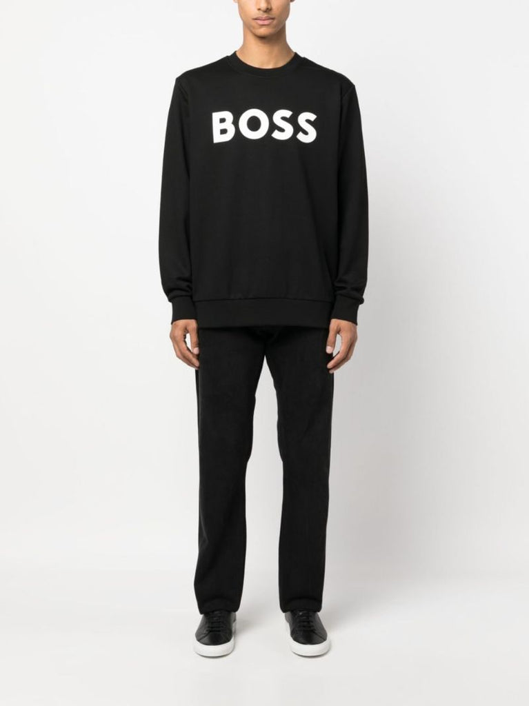 Black Logo-print Cotton Sweatshirt