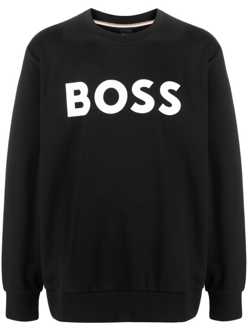 Black Logo-print Cotton Sweatshirt