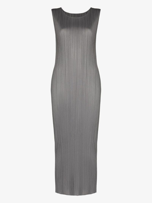 Basic PlissÃ_x0083_Â© Midi Dress
