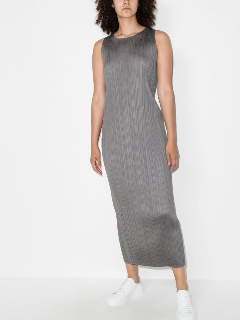 Basic PlissÃ_x0083_Â© Midi Dress
