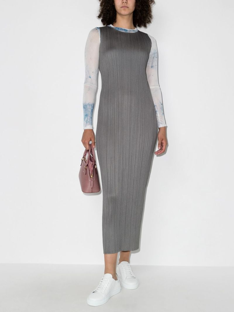 Basic PlissÃ_x0083_Â© Midi Dress