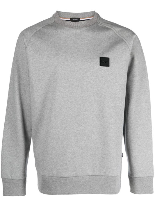Grey Logo-patch Sweatshirt