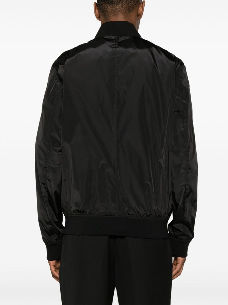 Black Coltrane Stripe-detail Bomber Jacket