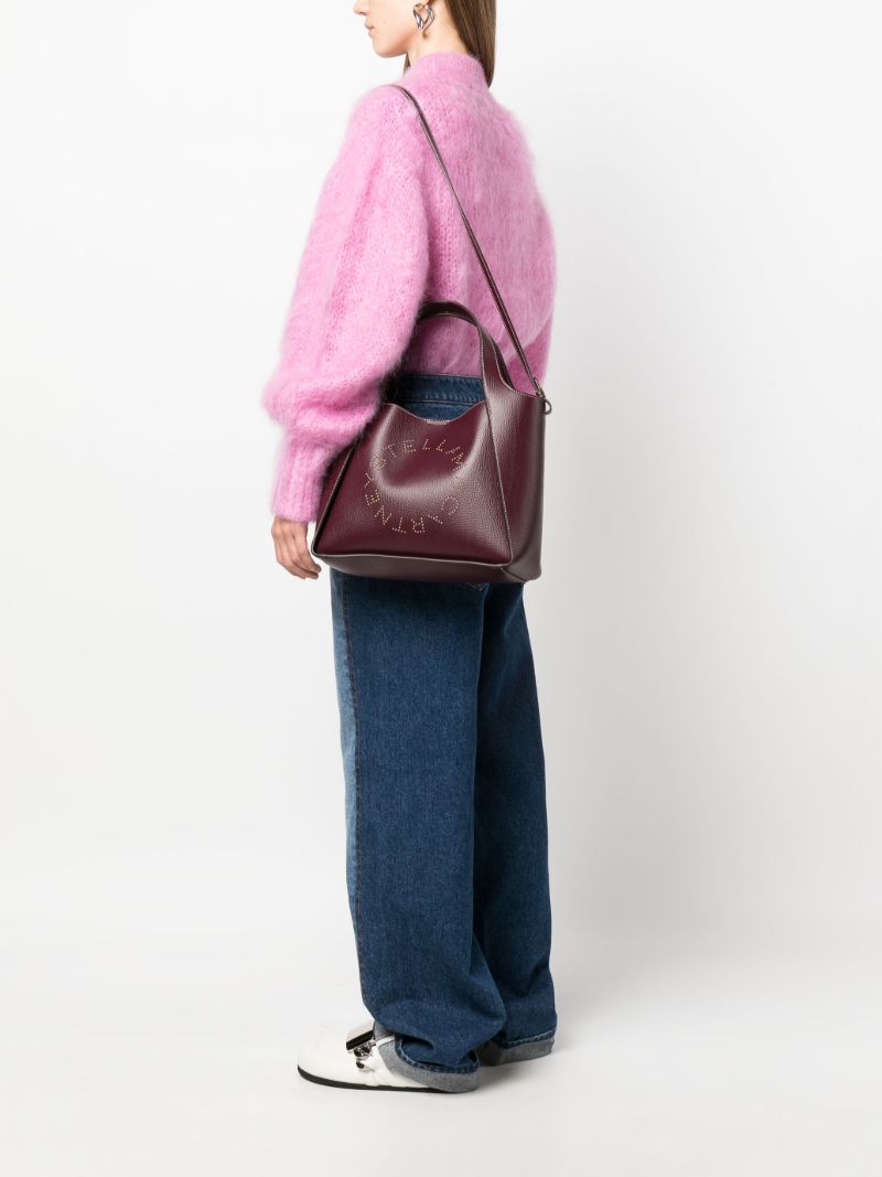 Purple Logo Faux-leather Cross Body Bag