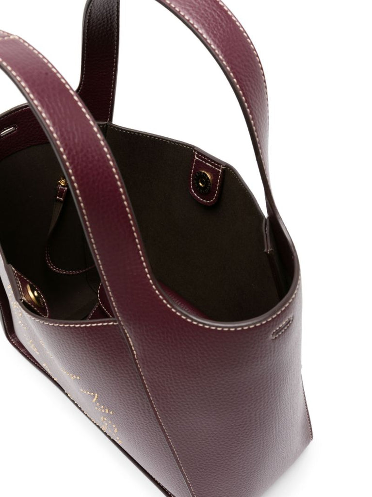Purple Logo Faux-leather Cross Body Bag