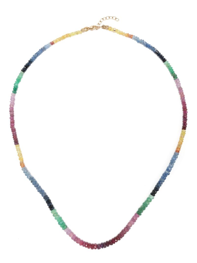 14k Yellow Gold Arizona Sapphire Necklace