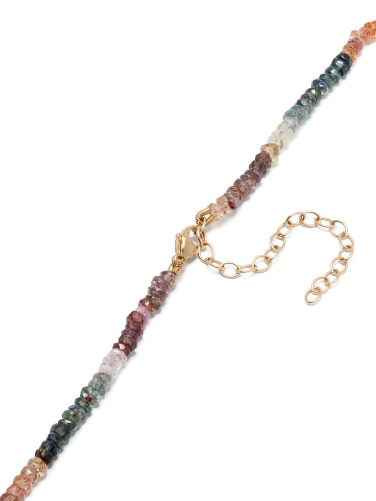 14k Yellow Gold Arizona Sapphire and Quartz Necklace