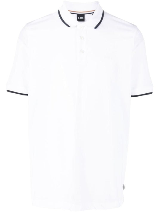 White Cotton Polo Shirt